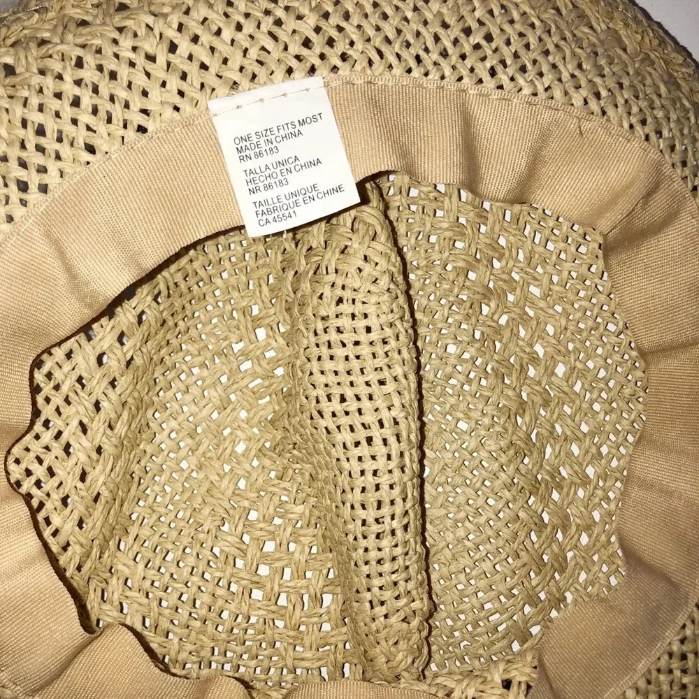 Floral straw fedora hat